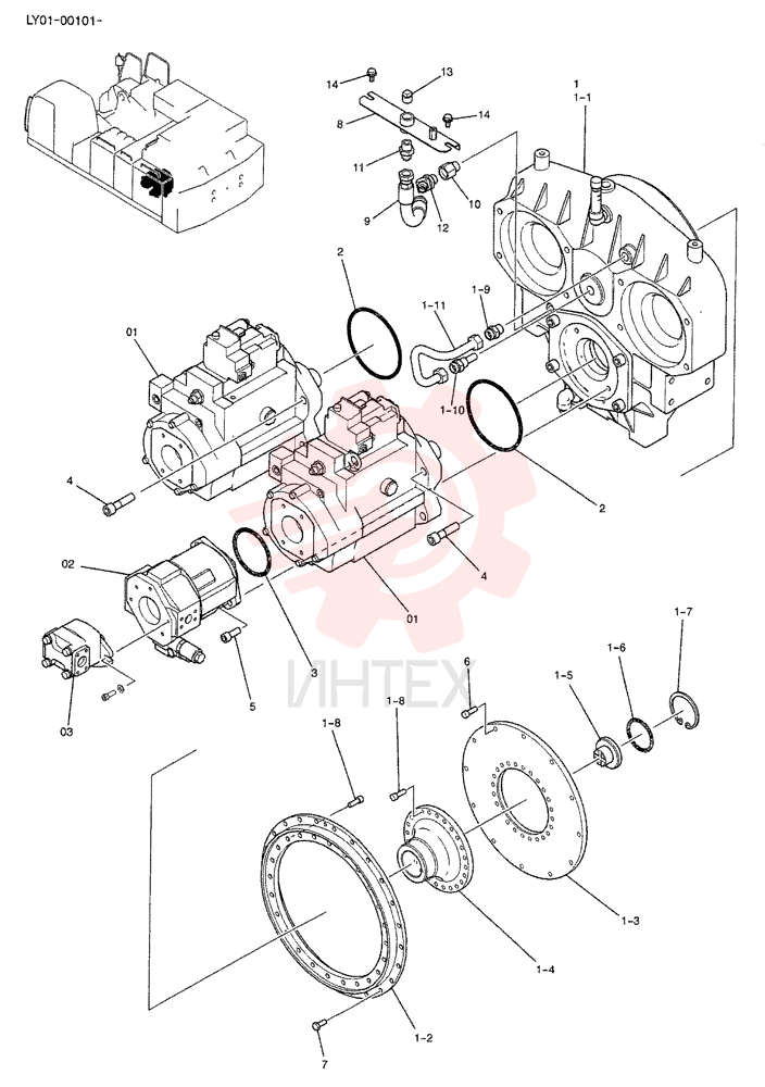 HYDRAULIC PUMP LV10V00007F1 (2)