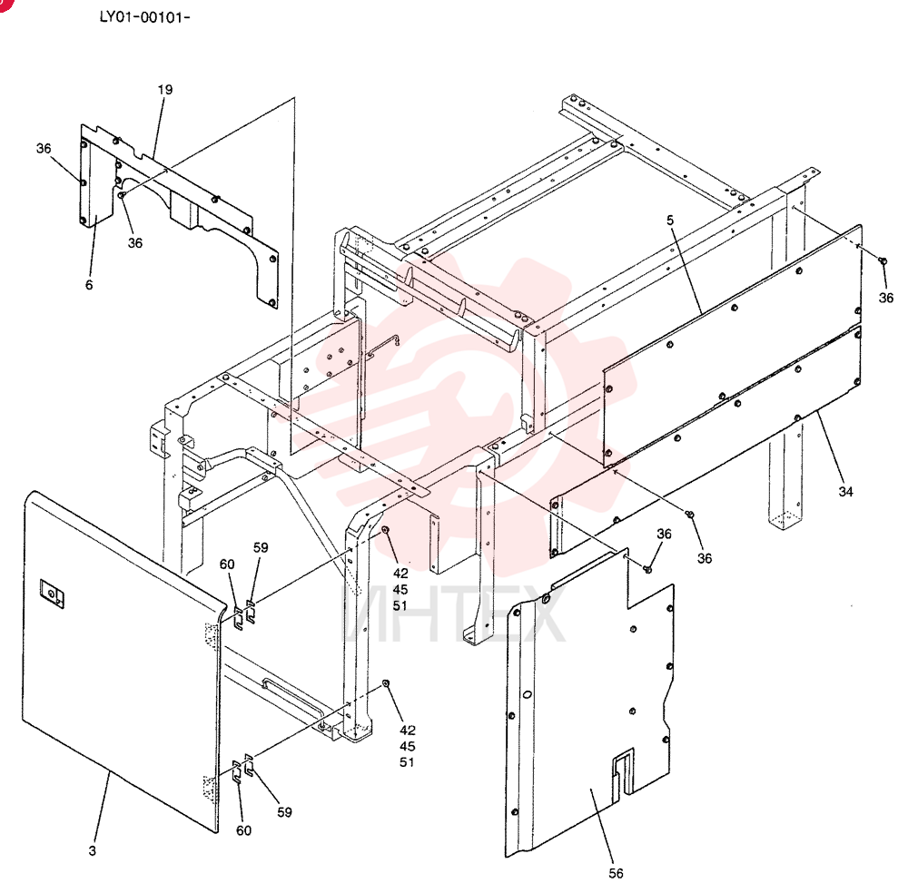 Panel Assembly, See Figure 02-55 (01), Serial Range: LY01-00101-LY01-00103