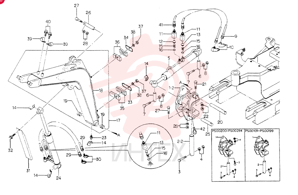 BRACKET COMP, Serial Range: PS00101-PS00199