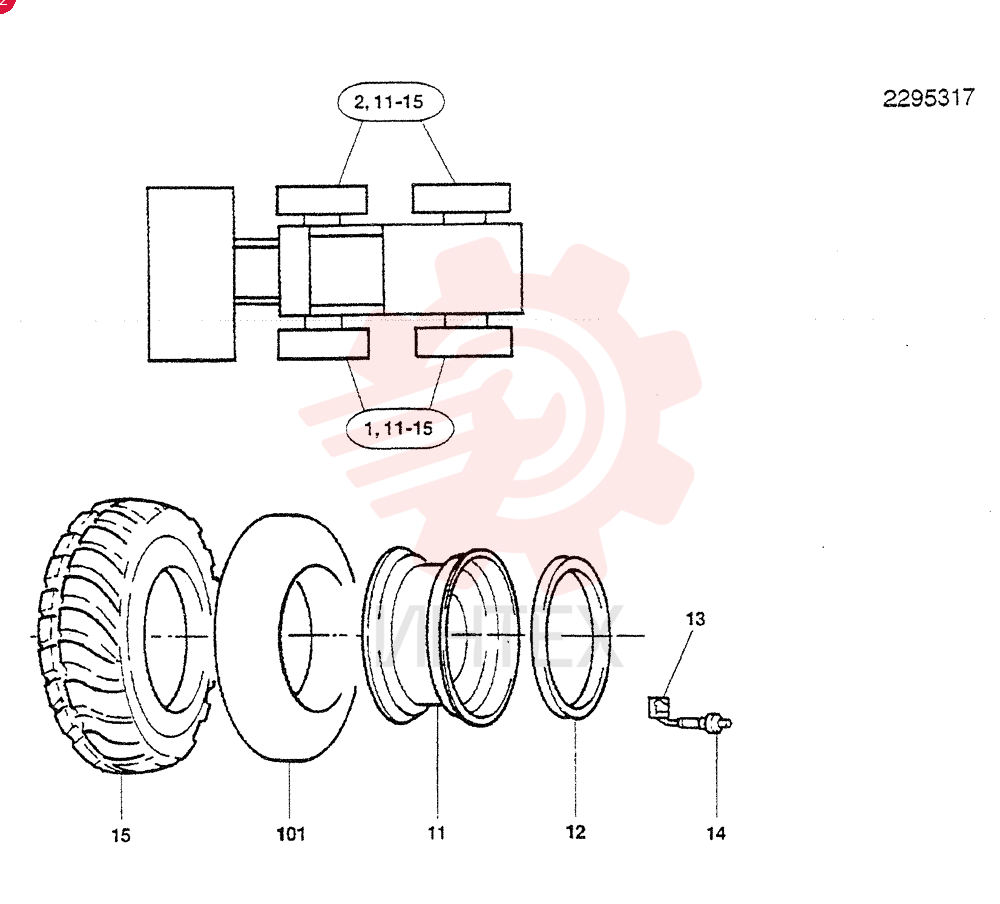 WHEEL AND TIRE 2295317