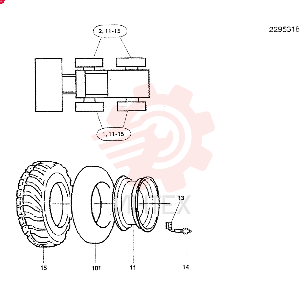 WHEEL AND TIRE 2295318