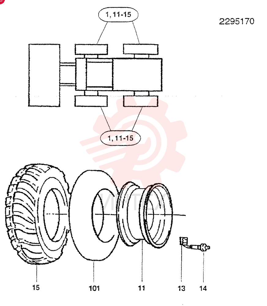 WHEEL AND TIRE 2295170