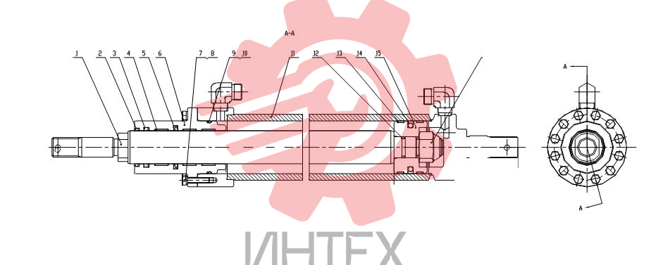 Цилиндр бокового сдвига лопасти 10C0694_004_00