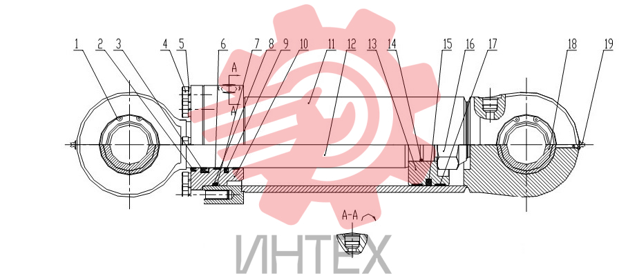 Цилиндр бульдозера 10C0721_007_00
