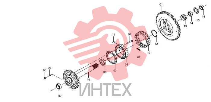 Колесо зубчатое 52C0071 001