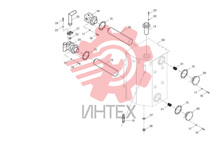 Бак гидравлический топливный 21C0553X9_003_00