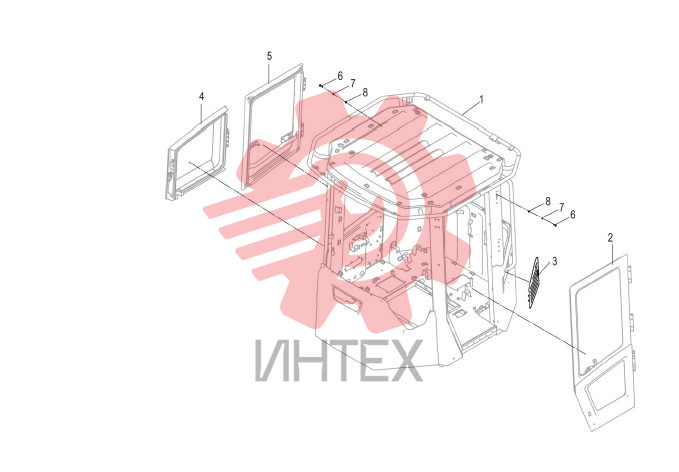 Дверь кабины левая 47C2820_000_00