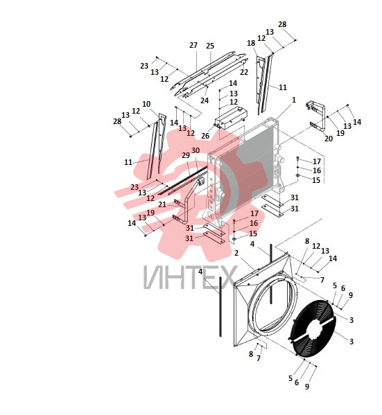 Радиатор с комплектующими 40C5752_001_00