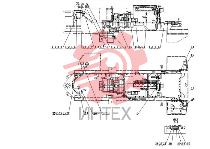 Проводка задней рамы 46C4856 003
