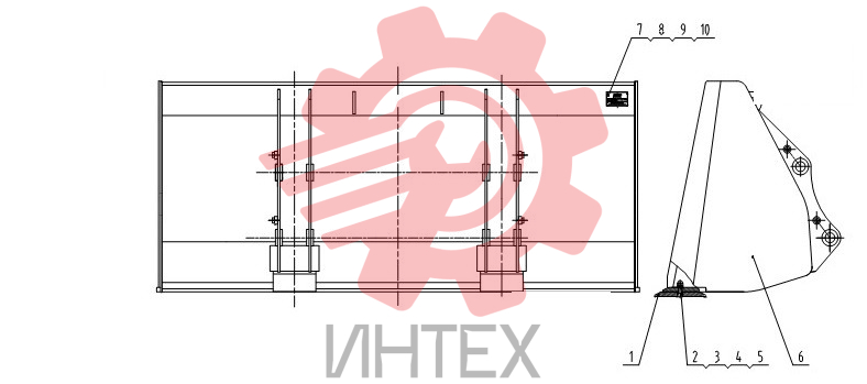 Ковш, табличка 43C2238 002