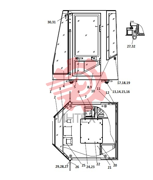 Кабина в сборе 41E0006