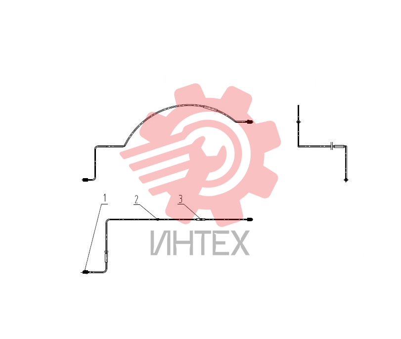 Трубка тормозная правая 01K2010 002