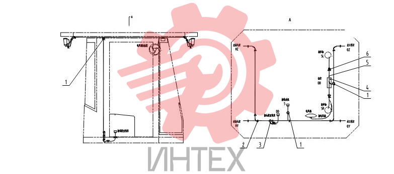 Электропроводка купольного освещения 46C4915 000