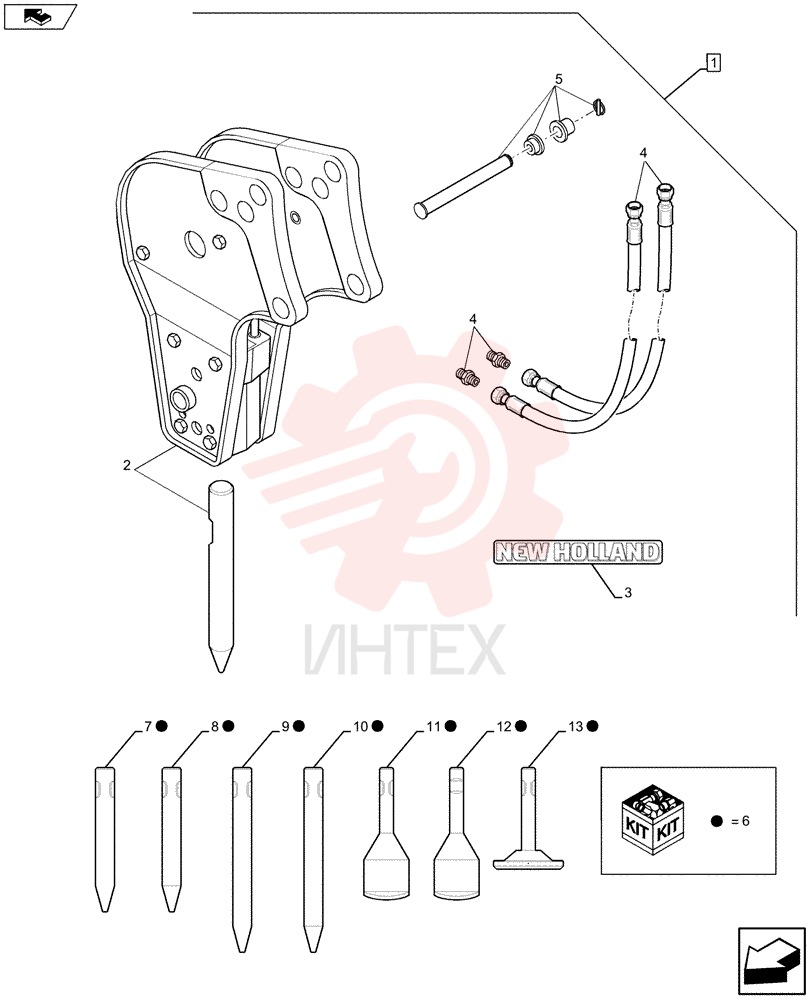 Схема (B110C) - BACKHOE LOADER - TIER 4A (3/12-)