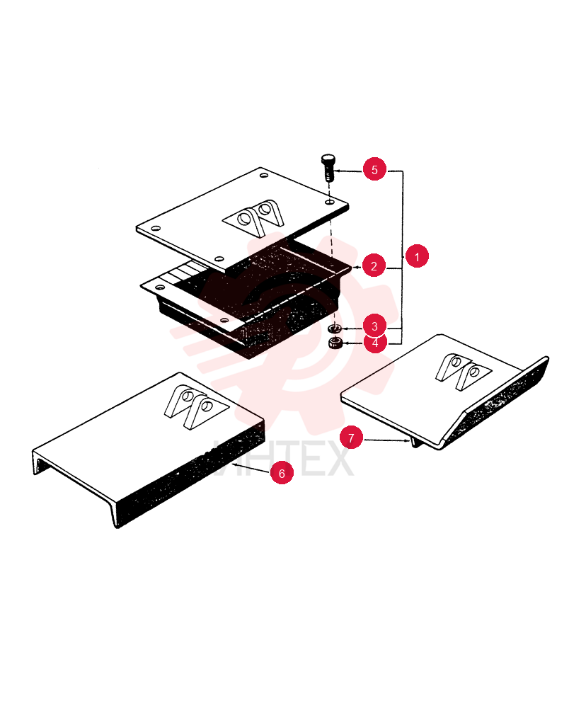 19-624, Kit, Street Pad, Includes: Ref. 2 thru 5