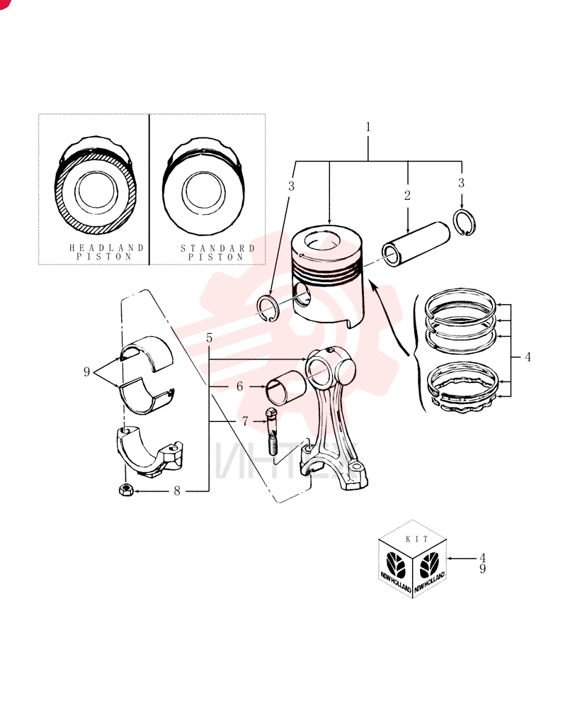 PISTON & RINGS KIT 87801077