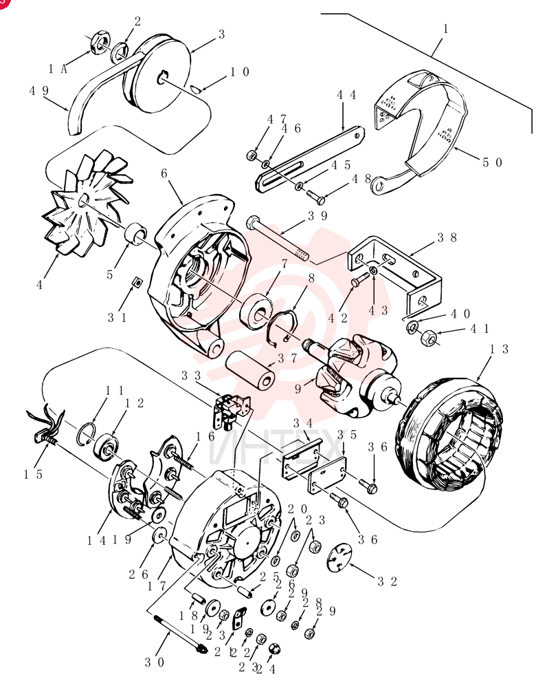 ALTERNATOR,32A, W/ Pulley