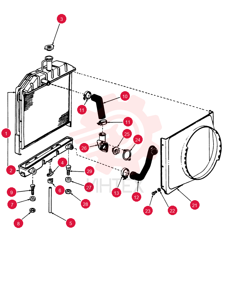 Radiator Assy., Includes: Ref. 2, Start Year: 01-JAN-81