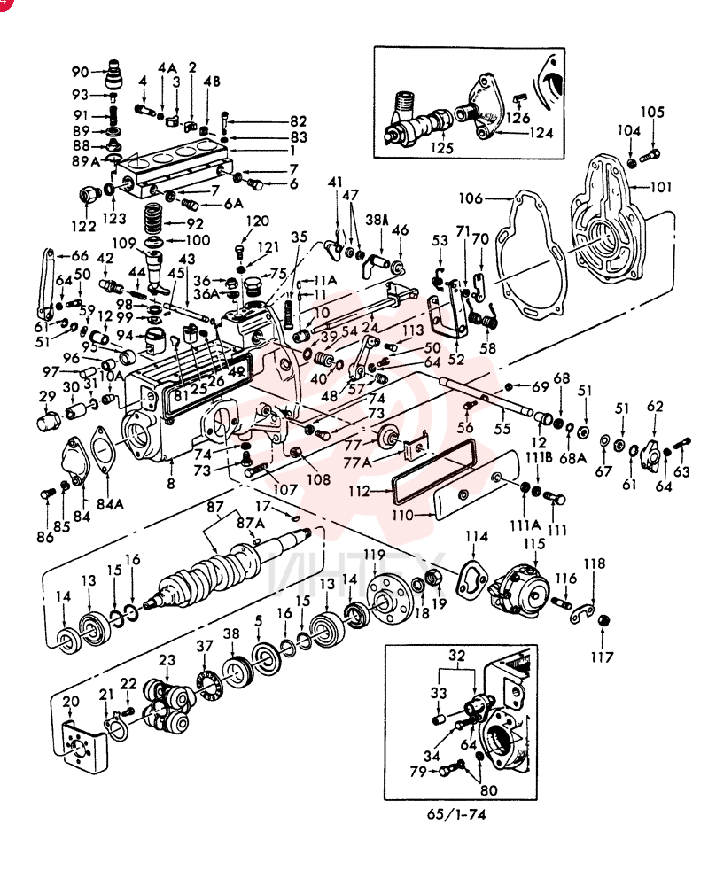 Схема (3400) - 3 CYL UTILITY TRACTOR (1/65-9/75) D3NN9A543K