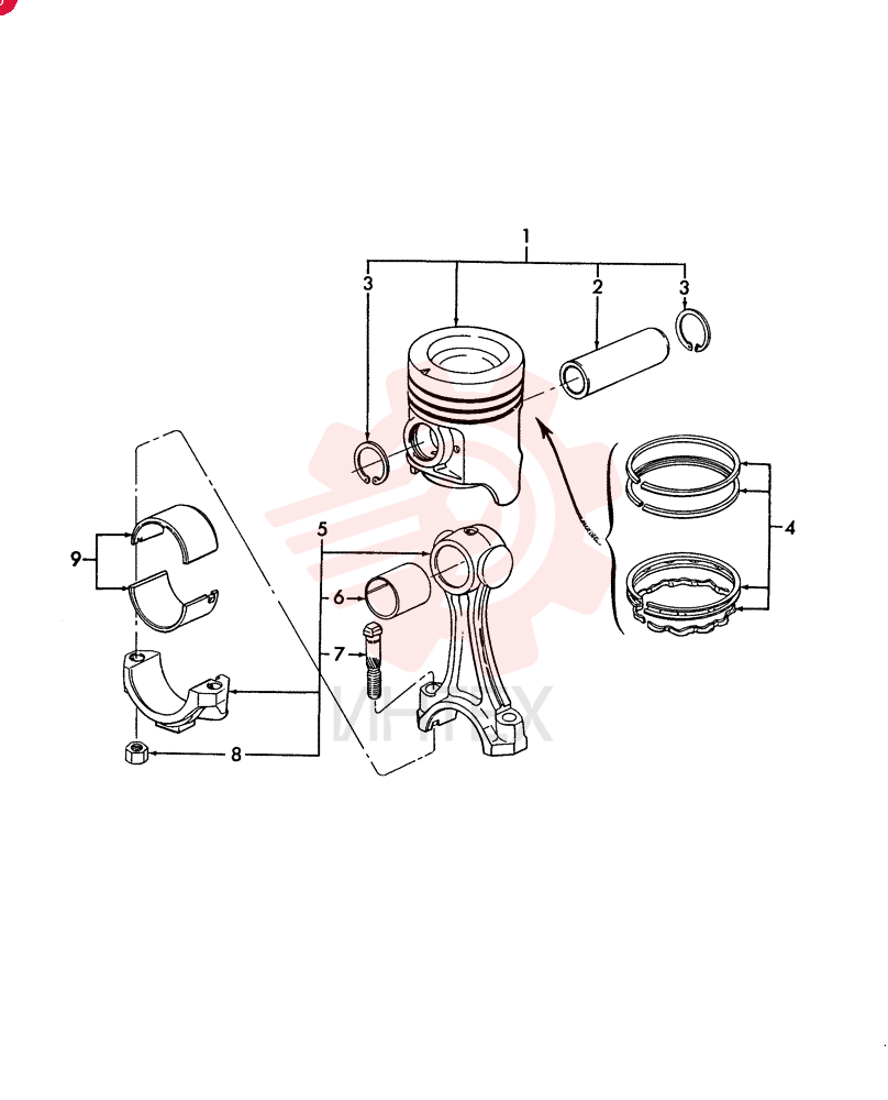 PISTON ASSY D8NN6108AA