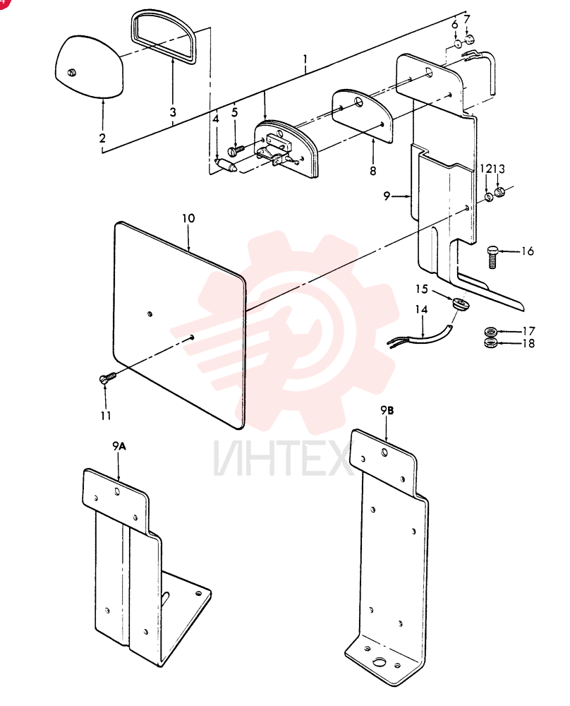 NUMBER PLATE LAMP D8NN13N775BA (2)