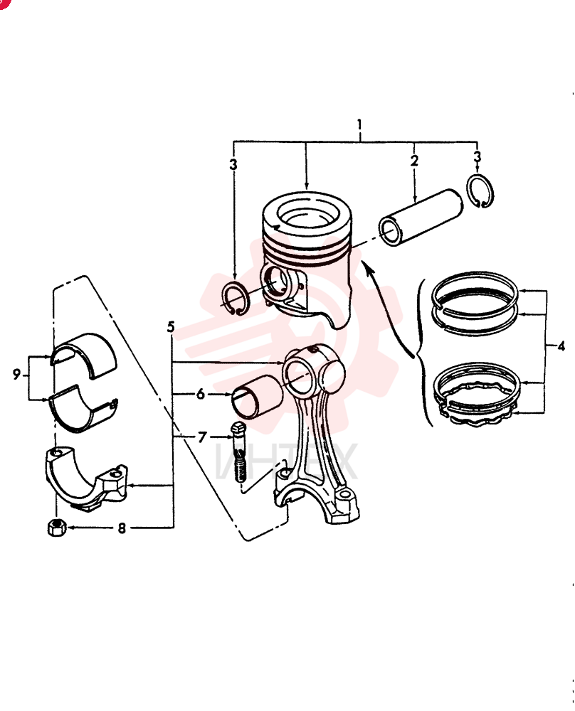 PISTON ASSY D8NN6108AA