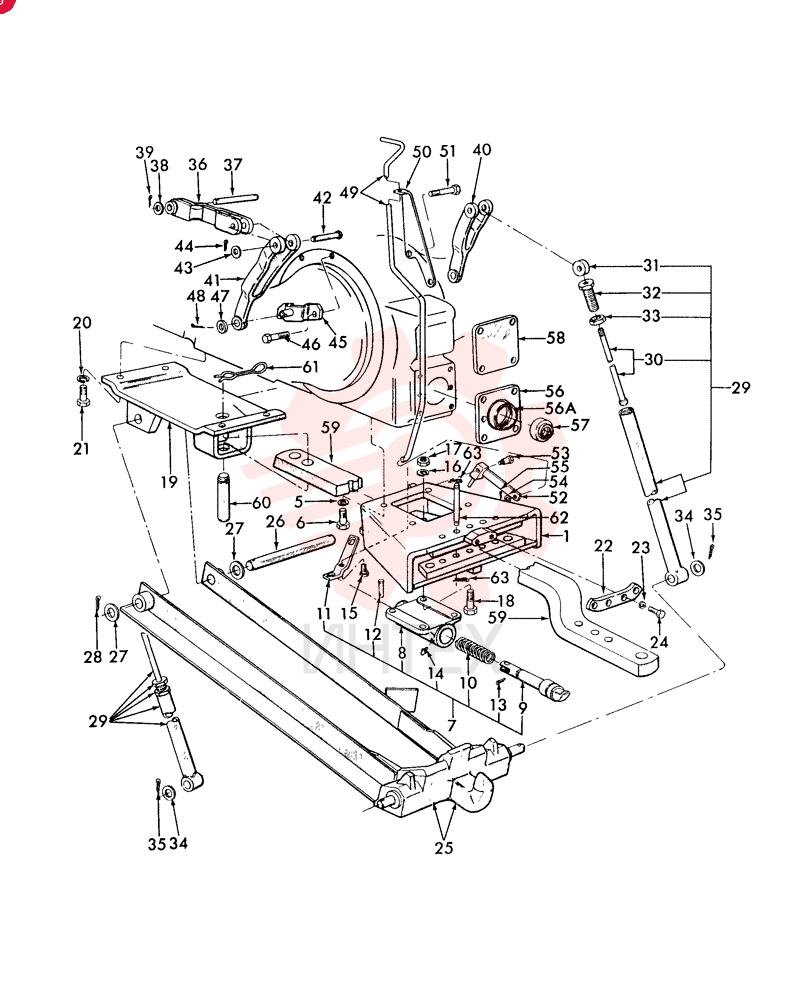 Kit, Automatic Hitch, Use w/Pan Type Drivers Seat Accessory, Replaces CFPN-E967-H,  Includes: Ref. 1 thru 56, Start Year: 01-JAN-65