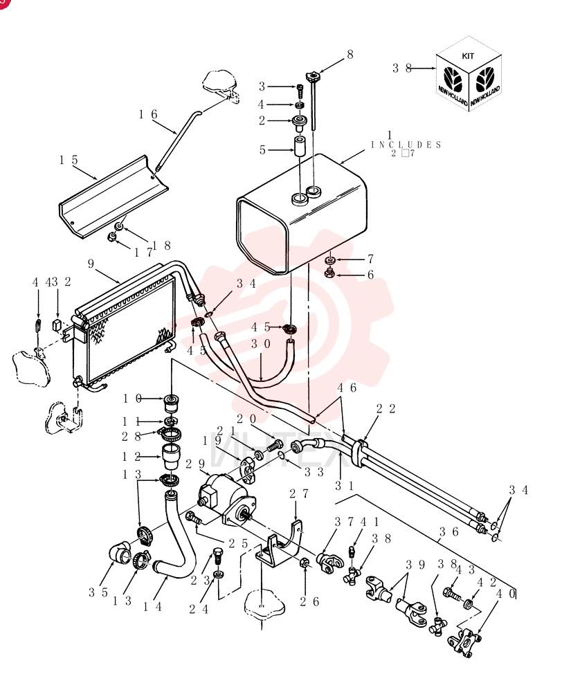 RESERVOIR ASSY. E7NN875AA (1)