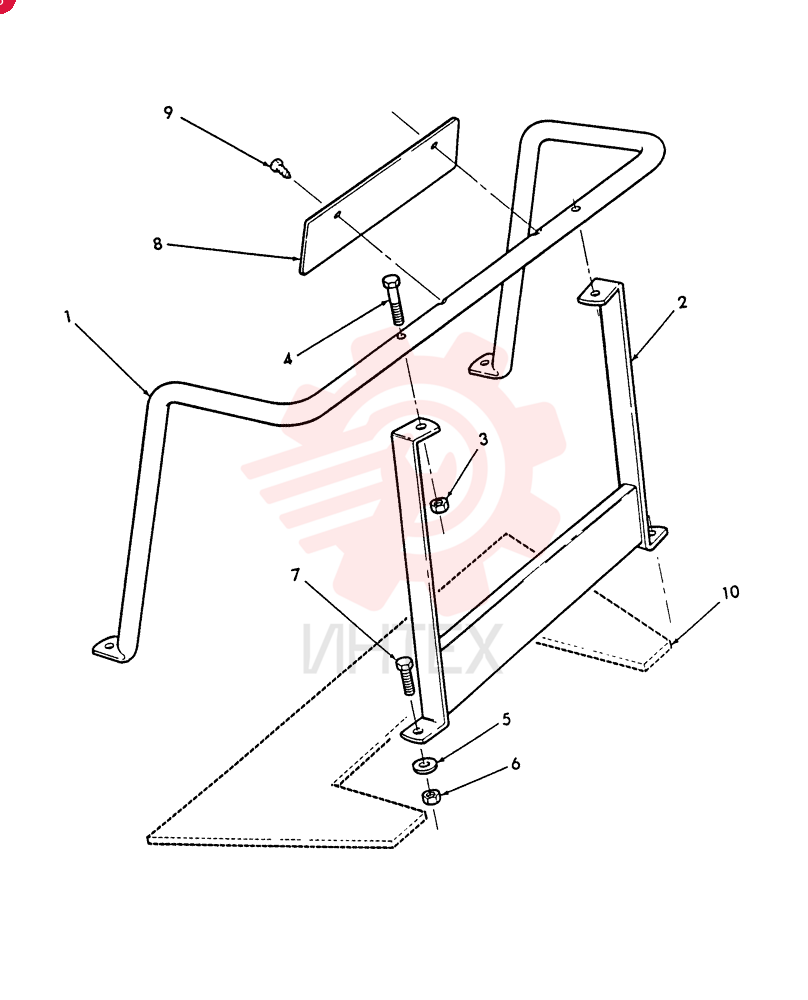 Схема (455D) - 3 CYL TRACTOR LOADER BACKHOE (9/92-9/96)