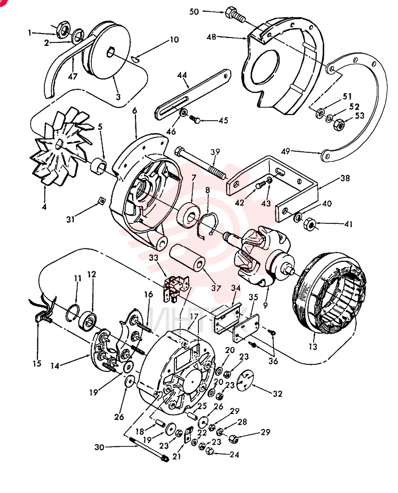 ALTERNATOR,32A, W/ Pulley