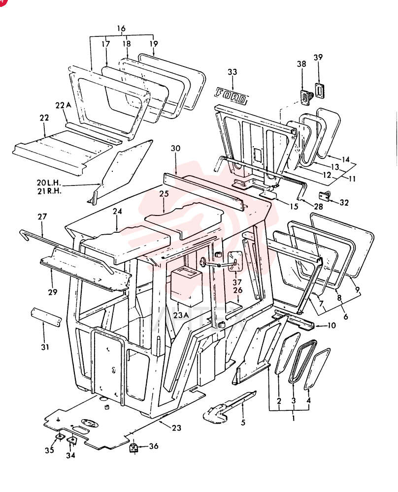 Схема (550) - 3 CYL TRACTOR LOADER BACKHOE (1/75-9/78) D4NN94505N73F12Z