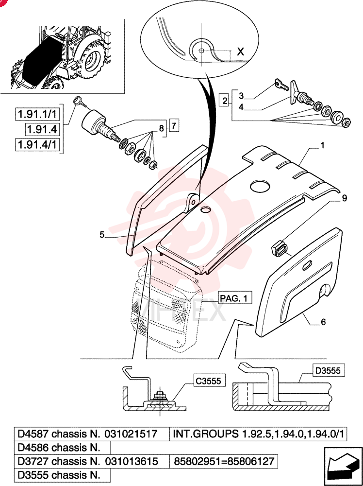 ENGINE HOOD PANEL 85801493