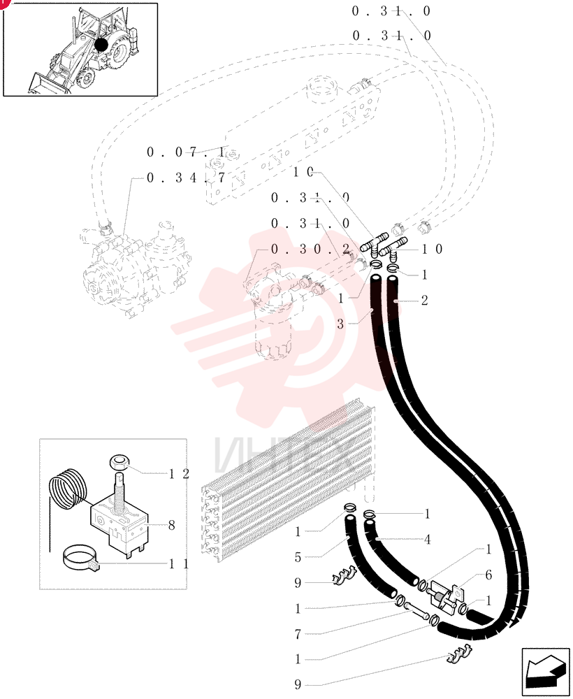 HOSE CLAMP,0.56" - 1.06", Worm Gear 85803079 (2)