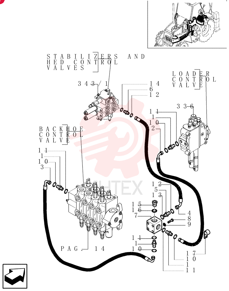 HYD CONNECTOR,1-7/16" - 12 ORFS x 1-5/16" - 12 ORB 9824055 (2)