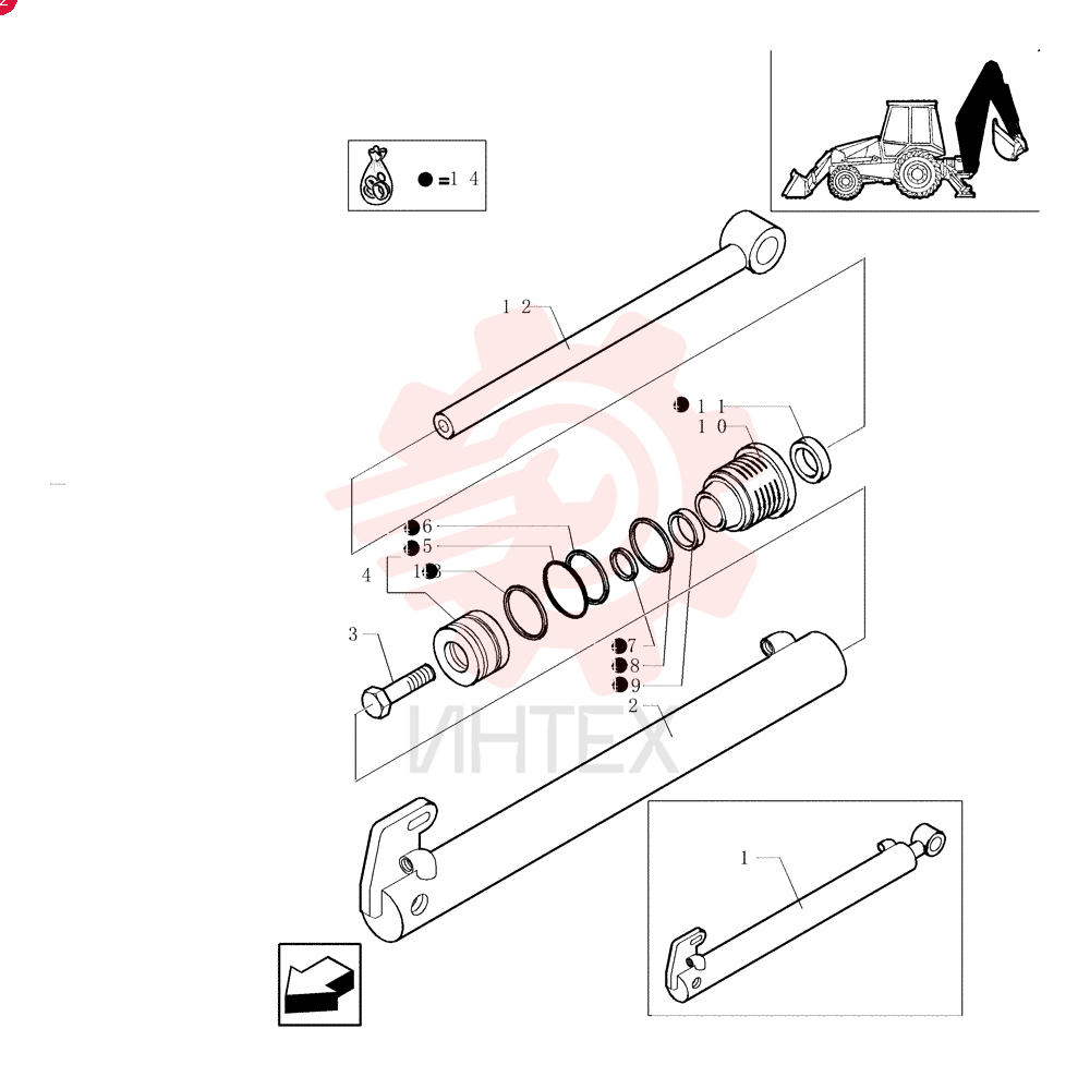 HYDRAULIC CYLINDER 85800800 (2)