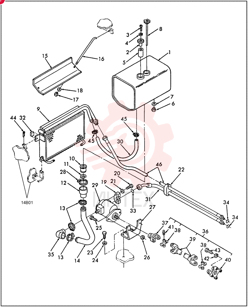 RESERVOIR ASSY. E7NN875AA (1)