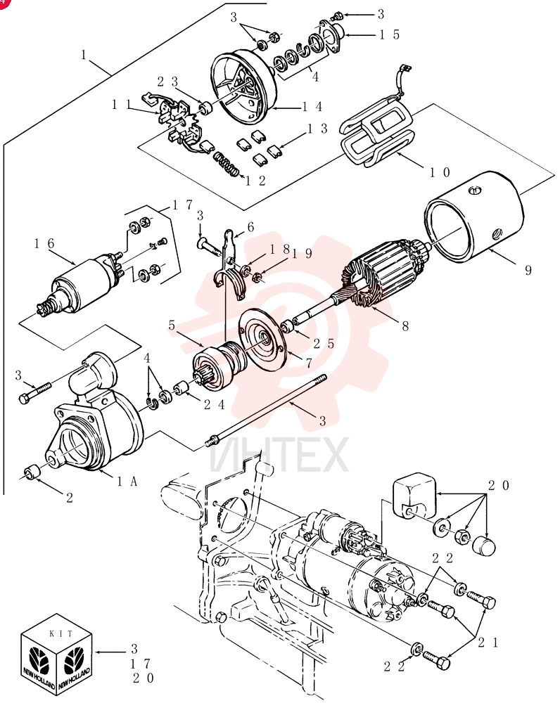 STARTER MOTOR,12V, 3.1kW