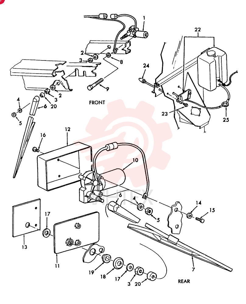 WIPER MOTOR E7NN17504AA