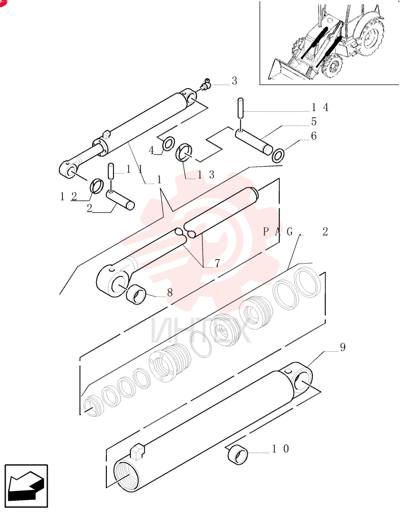 HYDRAULIC CYLINDER 85800100 (1)