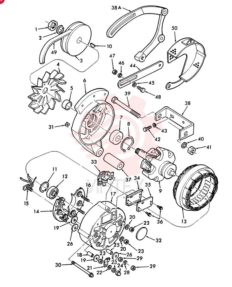 ALTERNATOR,32A, W/ Pulley