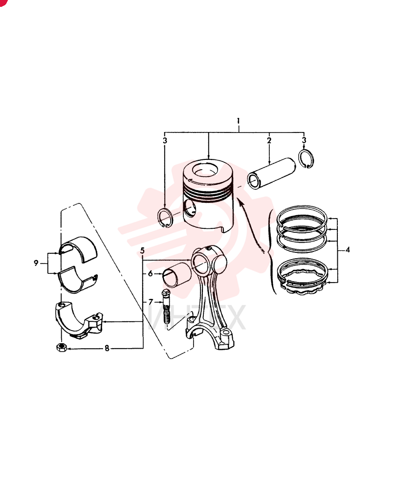 PISTON & RINGS KIT F2NN6K100EA