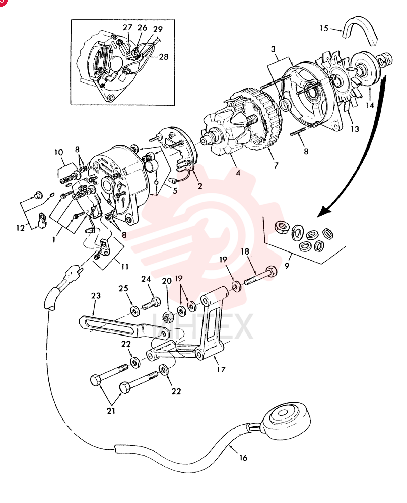 ALTERNATOR E7NN10B376AB