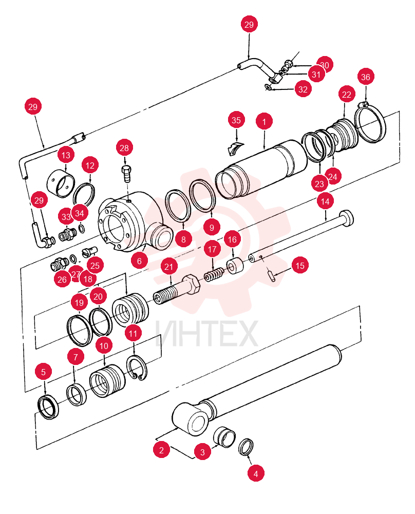 HYDRAULIC CYLINDER E6NNB579AA