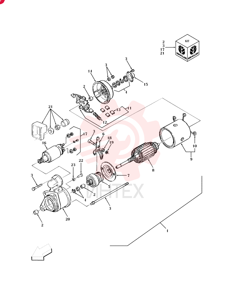 STARTER MOTOR,12V, 3.1kW