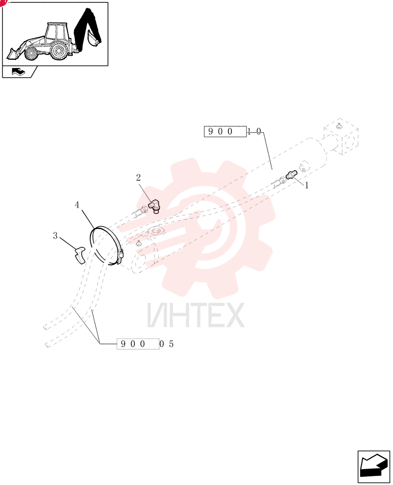 HYD CONNECTOR,1" - 14 ORFS x 1-1/16 - 12 ORB 83962539 (3)
