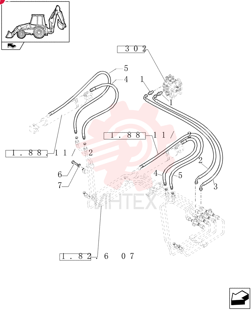 HYD CONNECTOR,1" - 14 ORFS x 1-1/16 - 12 ORB 83962539 (1)