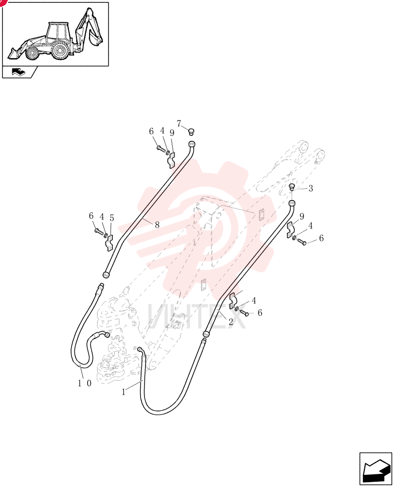 HYDRAULIC HOSE,19.05mm ID x 950mm L 85819619 (2)