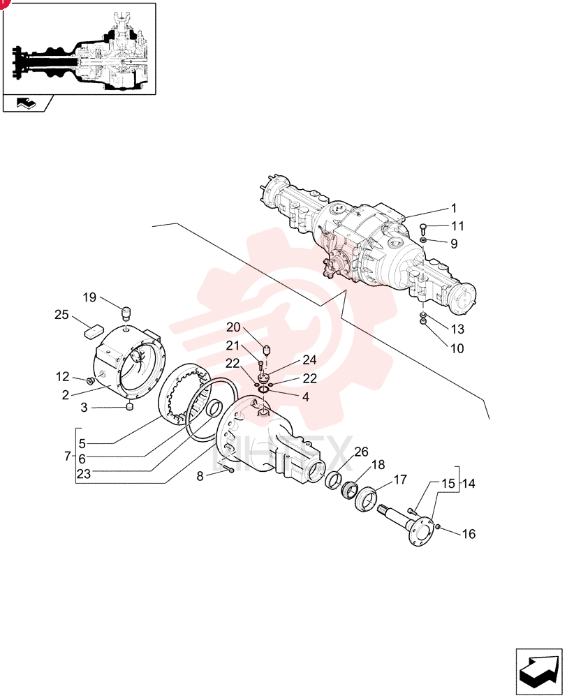 REAR AXLE 87542397