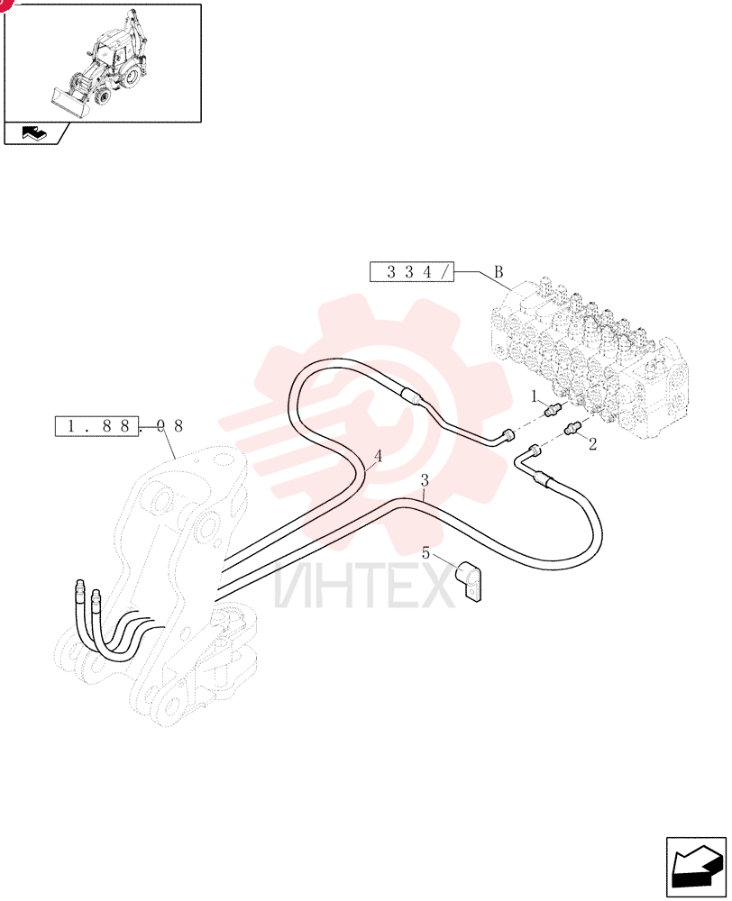 HYD CONNECTOR,1" - 14 ORFS x 1-1/16 - 12 ORB 83962539 (2)