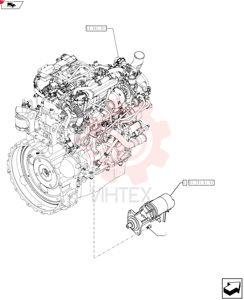 STARTER MOTOR,12V, 2.7kW